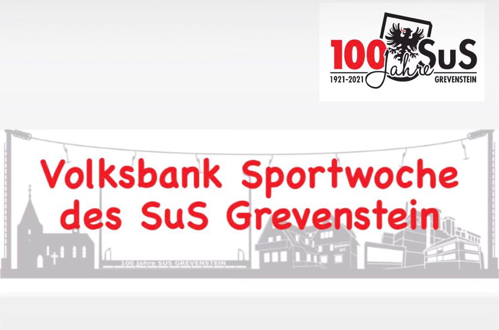 Logo der Volksbank Sportwoche des SuS Grevenstein 2021