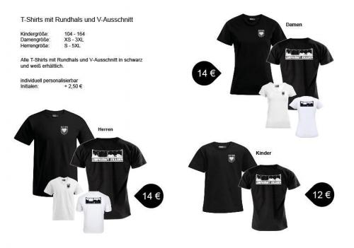 T-Shirts mit Rundhals und  V-Ausschnitt Herren